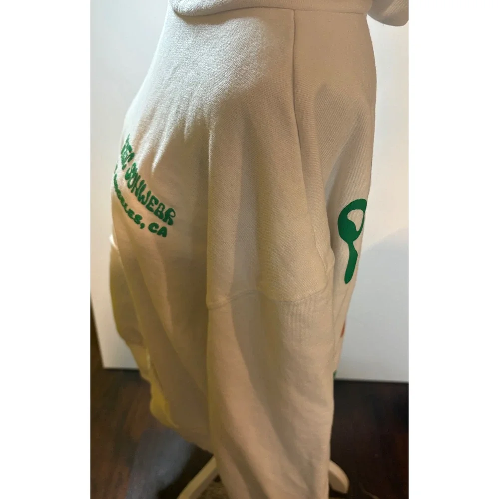 PacSun Pacific Sunwear Los Angeles Flower Hoodie Sweatshirt Cream Men XL Graphic